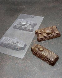 Форма пластикова для шоколаду Танчики