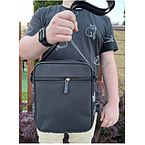 Сумка чоловіча через плече чорний 030В, фото 3