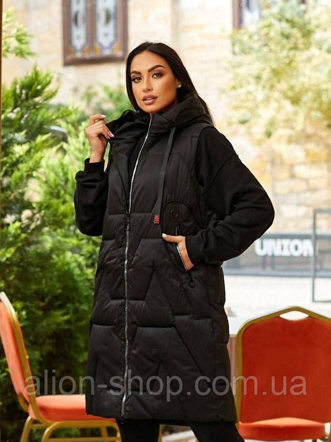 Женская жилетка-безрукавка великого розміру новинка 2025, фото 1