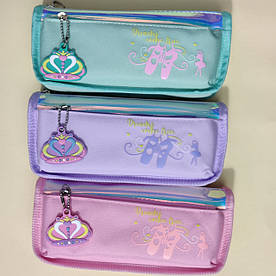 Великий пенал-косметичка на 2-х блискавках, Балерина в асортименті