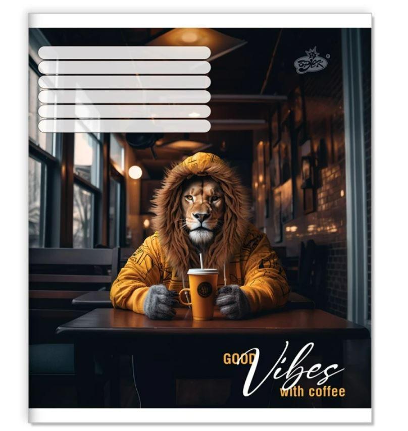 Зошит учнівський "Бріск" 96 арк. клітка ТВ-17 №2510 Обкладинка "Тварини в місті", фото 1