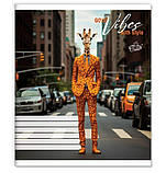 Зошит учнівський "Бріск" 96 арк. клітка ТВ-17 №2510 Обкладинка "Тварини в місті", фото 3