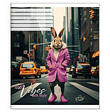 Зошит учнівський "Бріск" 96 арк. клітка ТВ-17 №2510 Обкладинка "Тварини в місті", фото 2