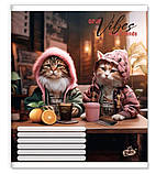 Зошит учнівський "Бріск" 96 арк. клітка ТВ-17 №2510 Обкладинка "Тварини в місті", фото 4