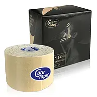 Кинезио тейп CureTape Beauty 5 см х 5 м для чувствительной кожи (КюрТейп Бьюти)