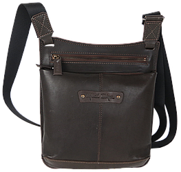 Чоловіча шкіряна сумка через плече Mykhail Ikhtyar коричнева