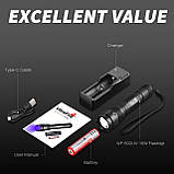 Ліхтарик UltraFire WF-502UV - 10 Вт, фото 4