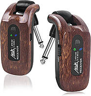 AKLOT Бездротова гітарна система з передавачем і приймачем 5,8 ГГц, вбудований літієвий акумулятор, що перезаряджається, цифровий