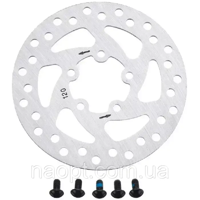 Гальмівний диск. Xiaomi M365 PRO. 120мм. Дискові гальма на самокат. Гальмівний диск., фото 1