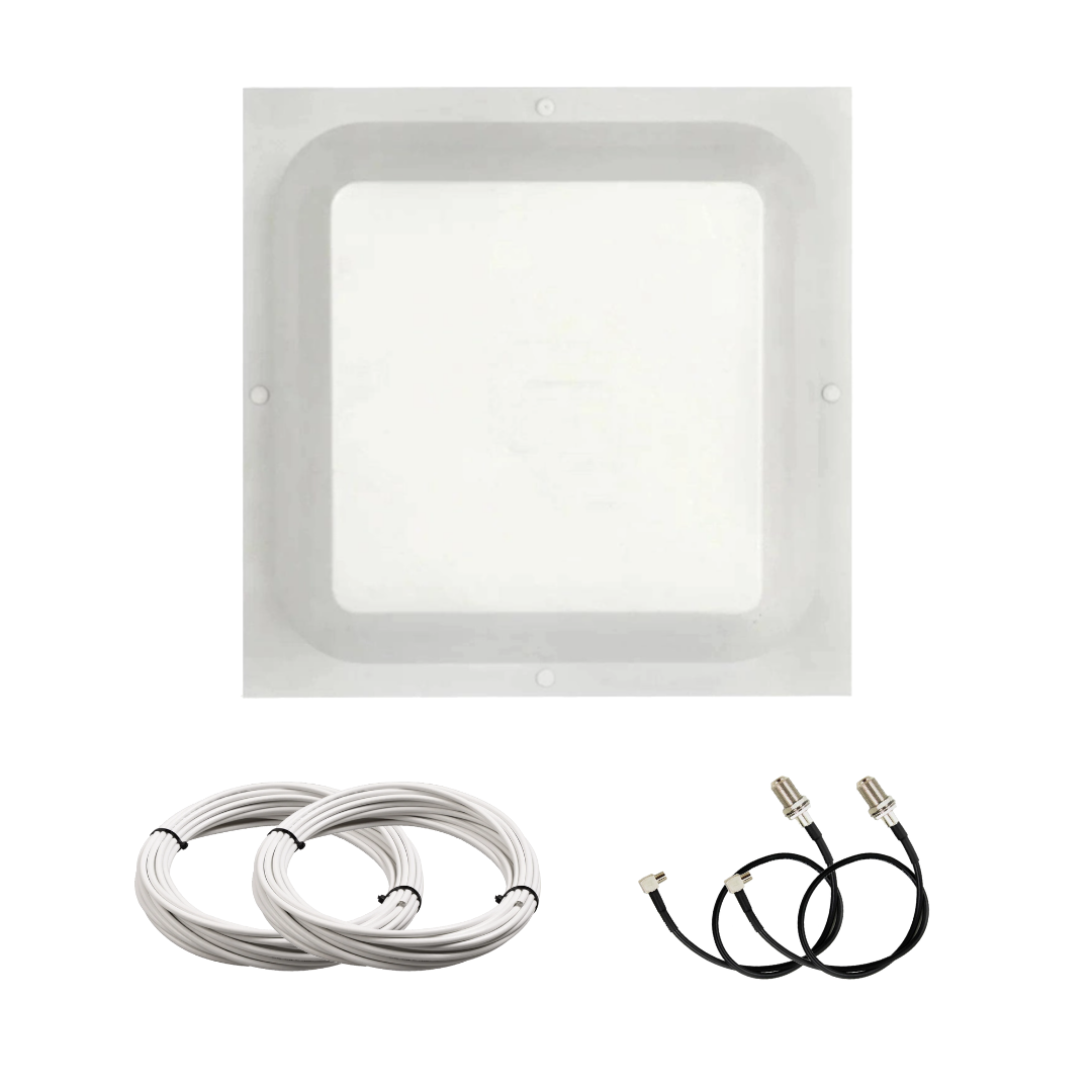 Антенний 4G MIMO комплект антена R-Net квадрат 2х17 Дб з кабелем і перехідниками