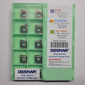 CCMT09T308 LF6118 DESKAR (Сталь, Нержавіюча сталь) Твердосплавна пластина, фото 2