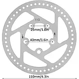 Гальмівний диск. Xiaomi M365. 110 мм. Дискові гальма на самокат. Гальмівний диск., фото 4