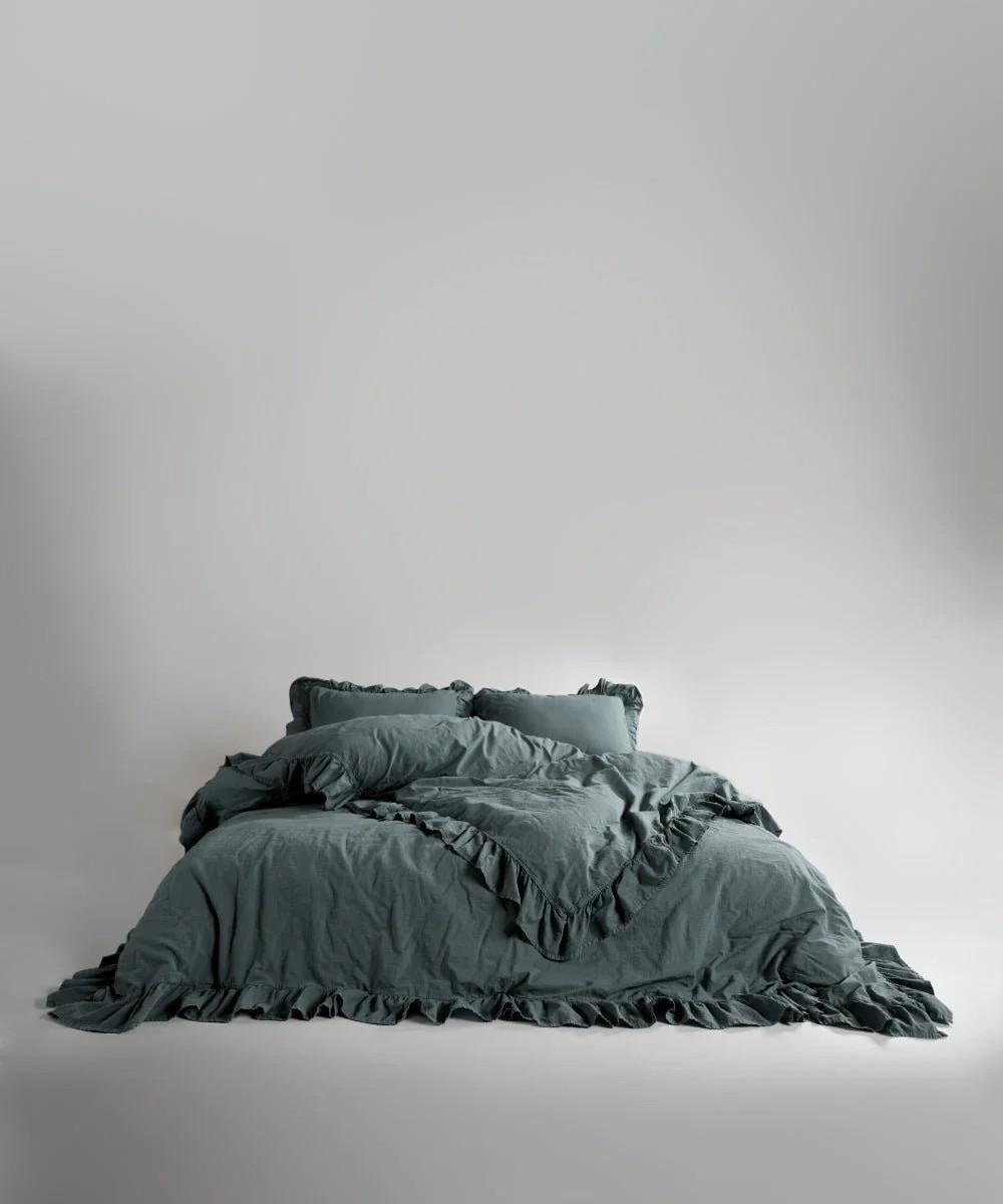 Постільна білизна Limasso Stonewashed Exclusive Ranforce 160 х 220 см Natural Grey, фото 1