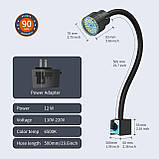 Outemei Магнітна гідроізоляція лампа гусячої шиї Механік Lightwork Lights 1200 люмен (ytm-30d-магнітний), фото 5