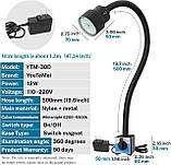 Outemei Магнітна гідроізоляція лампа гусячої шиї Механік Lightwork Lights 1200 люмен (ytm-30d-магнітний), фото 3