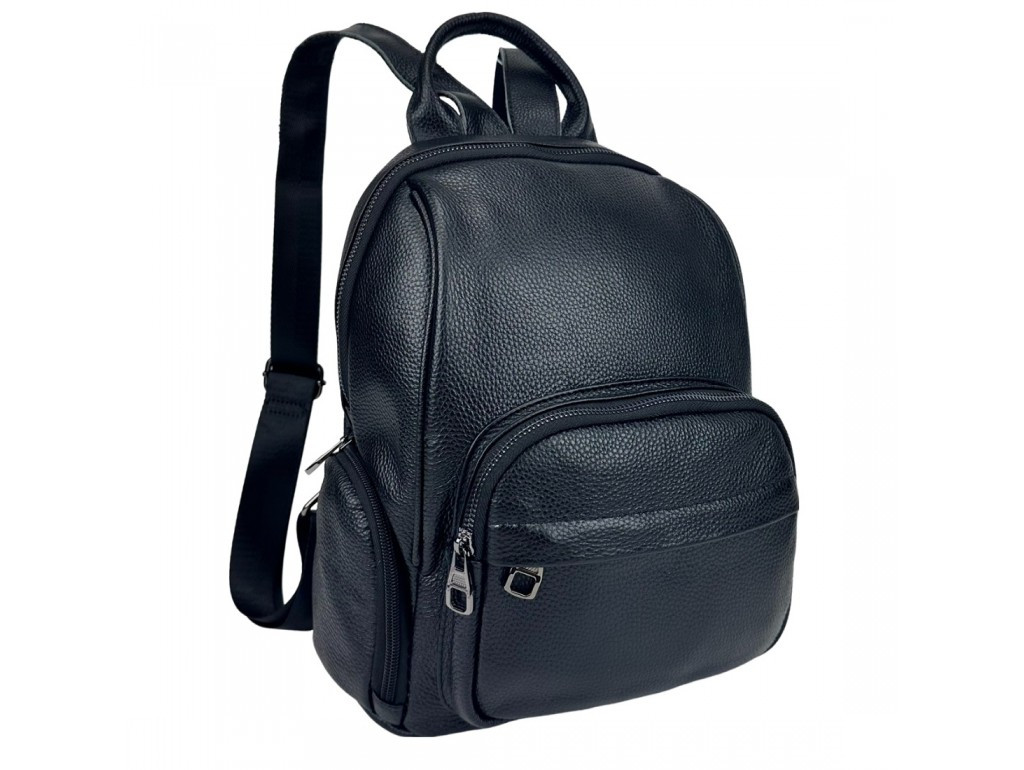 Жіночий рюкзак універсальний виготовлений з м'якої натуральної шкіри, що має зернисту структуру, фото 1