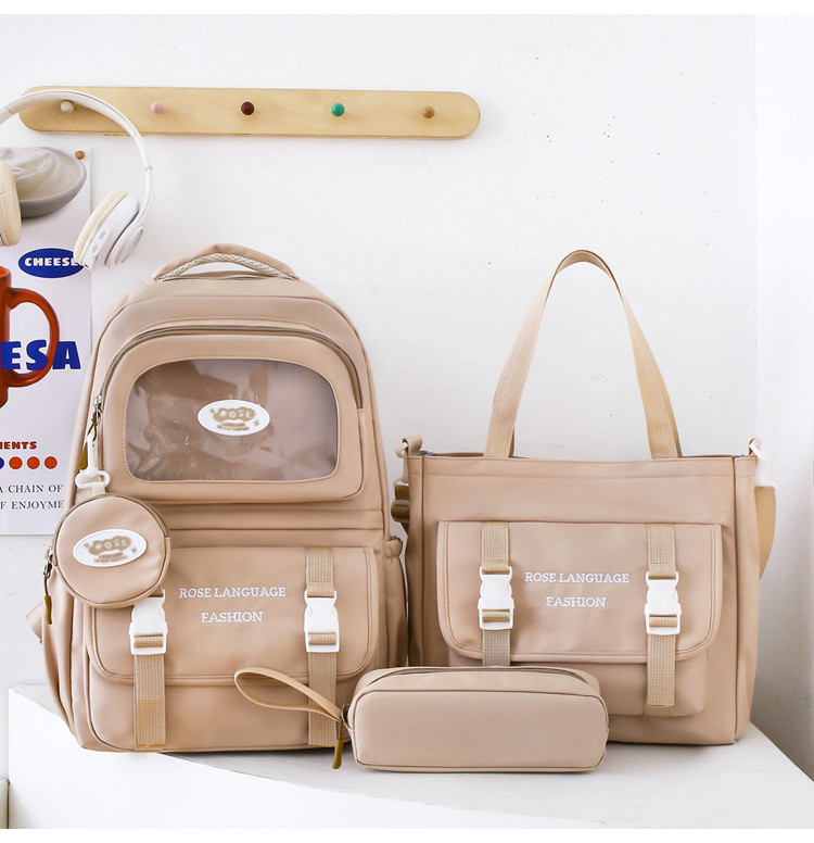 Рюкзак бежевий 3в1 без іграшки універсальний міський, 5169