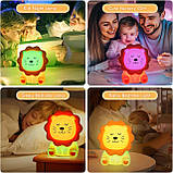 Нічне світло для дітей, 7 кольорів М'яке силіконове дитяче нічне світло з 3 рівнями димованого, перезаряджуване антивідблиск, фото 5