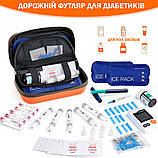 Термо-кейс для інсуліну - портативна сумка-холодильник для діабетиків з льодовими акумуляторами Помаранчевий, фото 2