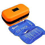 Термо-кейс для інсуліну - портативна сумка-холодильник для діабетиків з льодовими акумуляторами Помаранчевий, фото 5