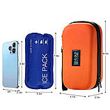 Термо-кейс для інсуліну - портативна сумка-холодильник для діабетиків з льодовими акумуляторами Помаранчевий, фото 6