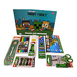 Набір канцелярії "Майнкрафт" 8 предметів (фарби,альбом, фломастери, лінійка) 450174 Yes, фото 2