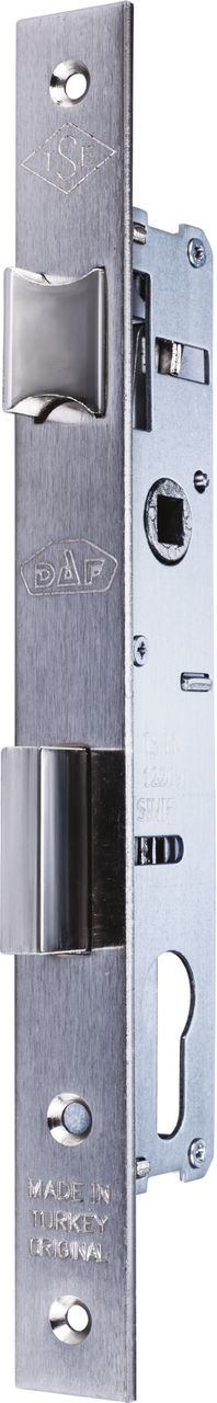 Вузькопрофільний врізний замок DAF 511-30-CRX (без циліндра), хром (Туреччина)