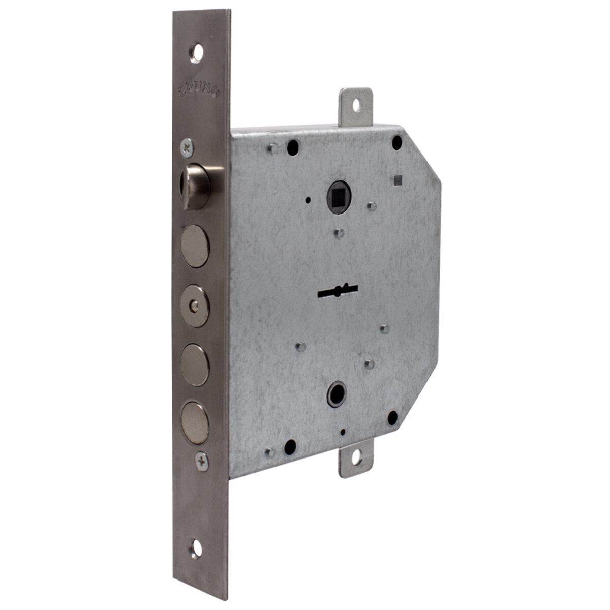 Врізний сувальдний замок для дверей Bruno BR-42-R правосторонній нікель (Китай)