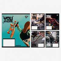 Зошит шкільний Yes 36 аркушів клітинка You are amazing (15)