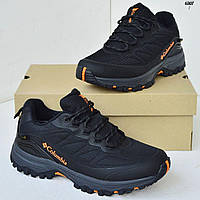 Columbia Goretex Orange Black мужские зимние кроссовки Коламбия Гортекс, водонепроницаемые тёплая обувь