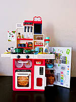 Дитяча кухня WD-825A з водою, парою, світлом і звуком, 63 аксесуари, ігрова кухня для дітей