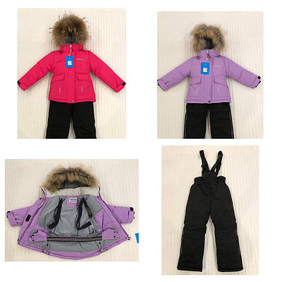Зимовий дитячий комбінезон роздільний на дівчинку 1,5-4 роки