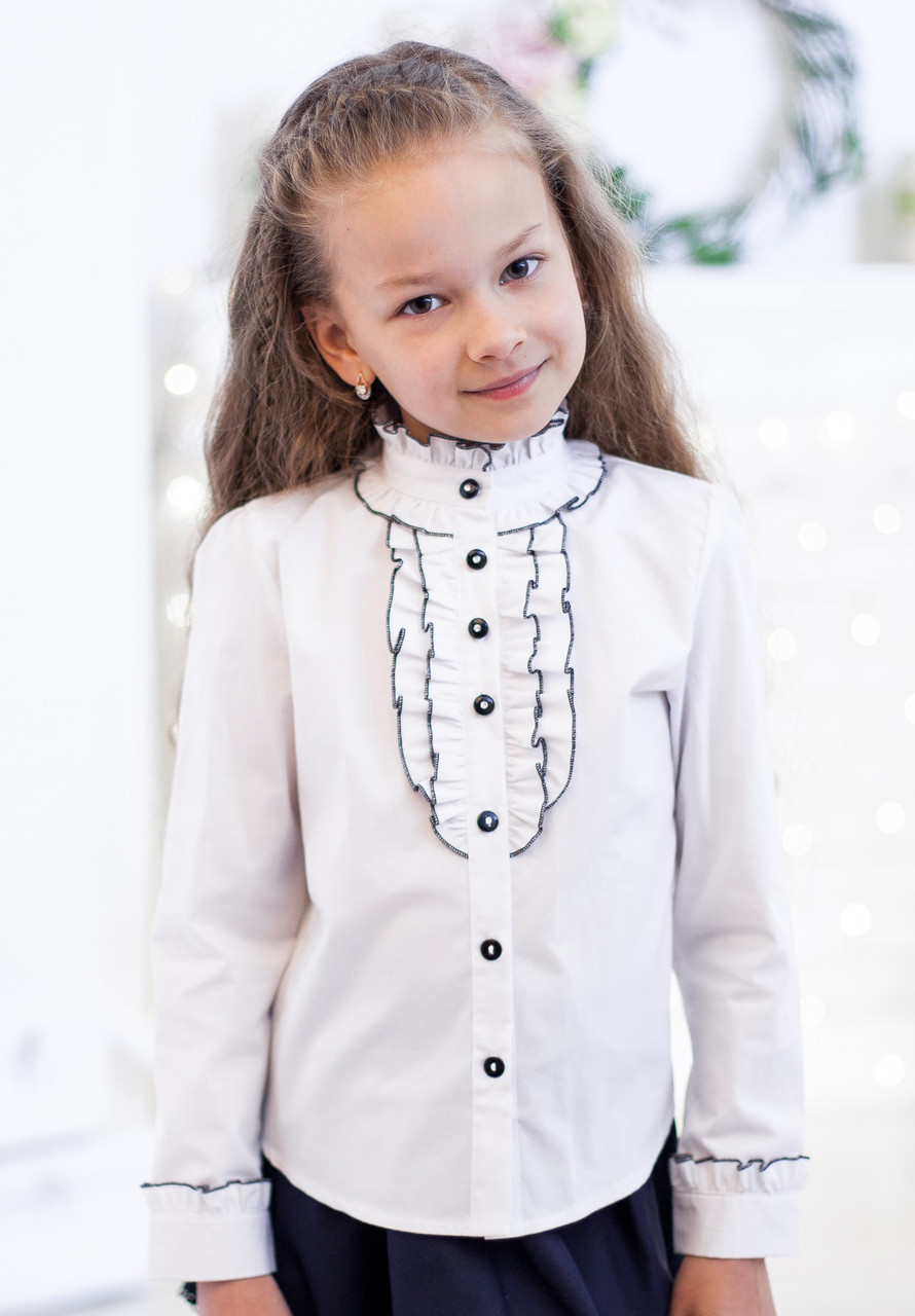 Шкільна блузка Світ блуз мод. 5021 білий, фото 1