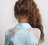 Блузка сорочка Світ блуз мод.8017 в м'ятному кольорі, фото 3