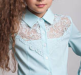 Блузка сорочка Світ блуз мод. 8012 м'ятна, фото 2