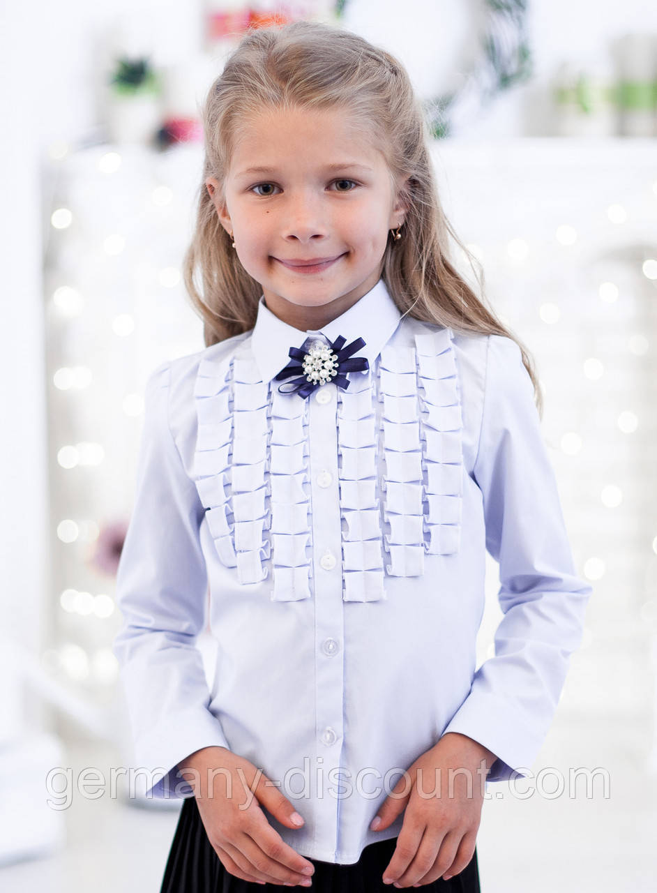 Шкільна блузка Світ блуз мод. 5178д блакитна, фото 1