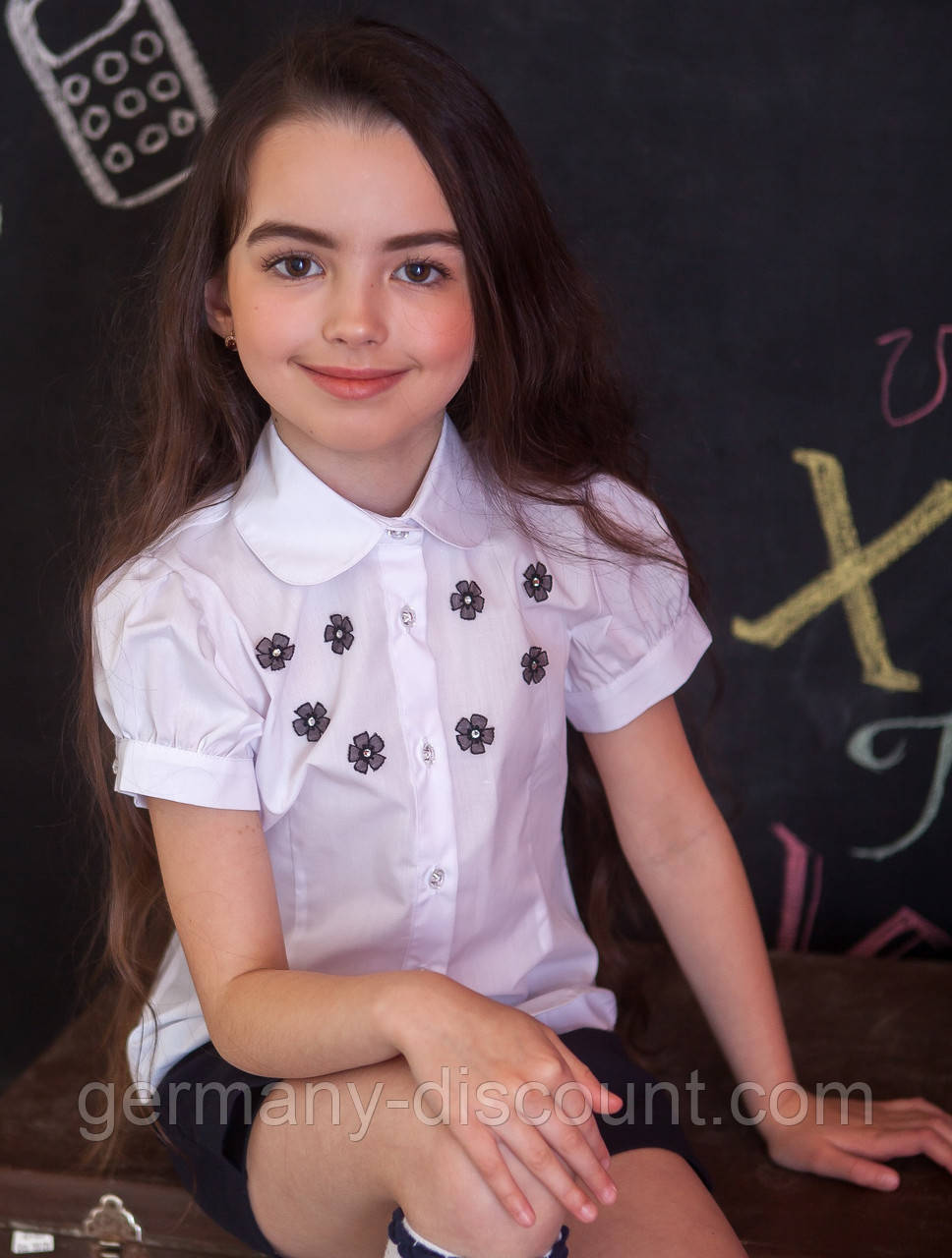 Блузка Світ блуз мод. 7085к з камінням Сваровскі, фото 1