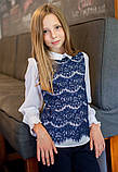 Блузка Світ блуз мод. 8005 із синім мереживом, фото 3