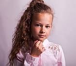 Блузка Світ блуз мод. 7007 рожева з мереживом на плечах, фото 4