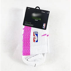 Білі шкарпетки з рожевим Nike NBA Elite Crew Quick спортивні баскетбольні