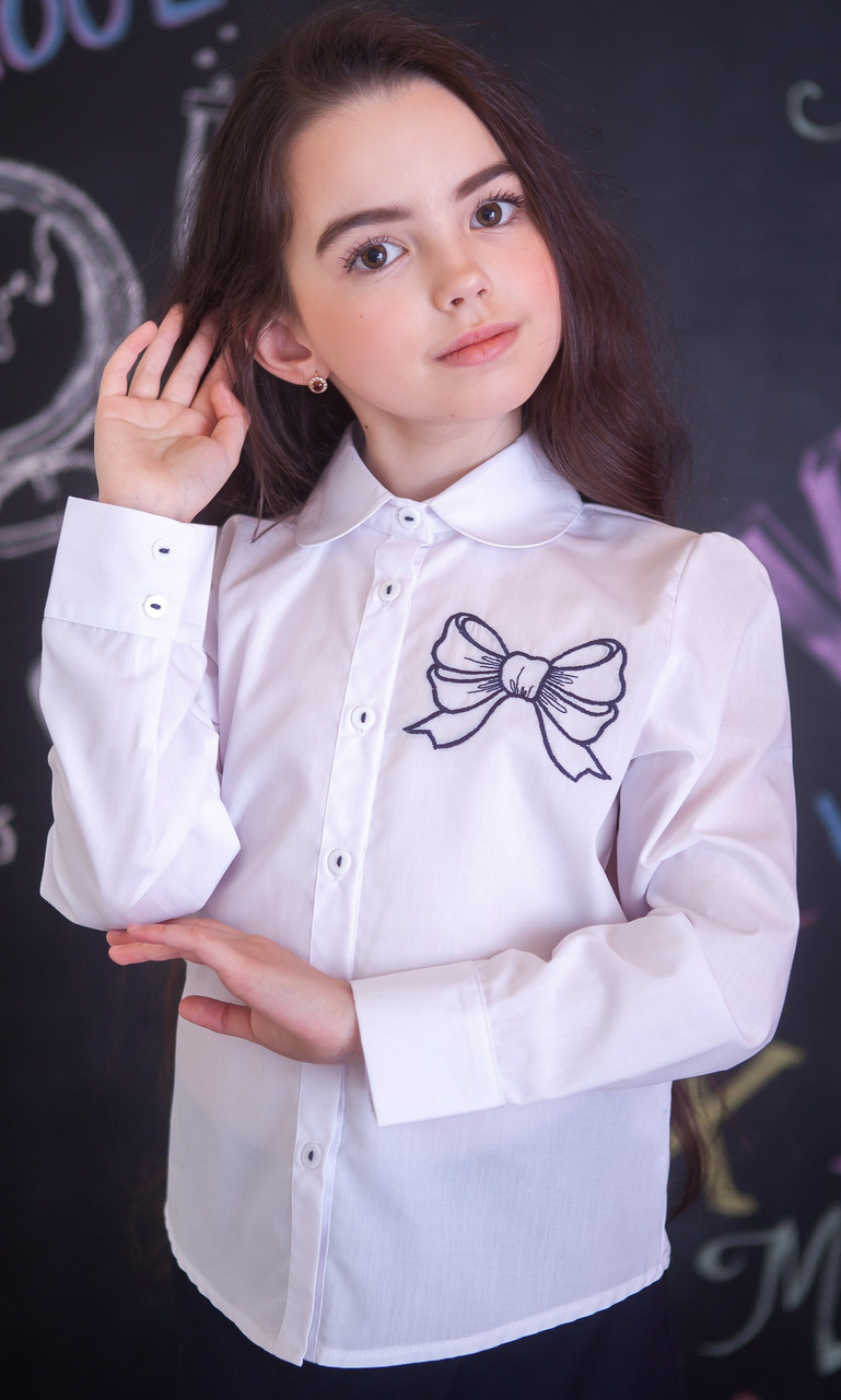 Блузка Світ блуз мод. 5035 з вишитим бантом, фото 1