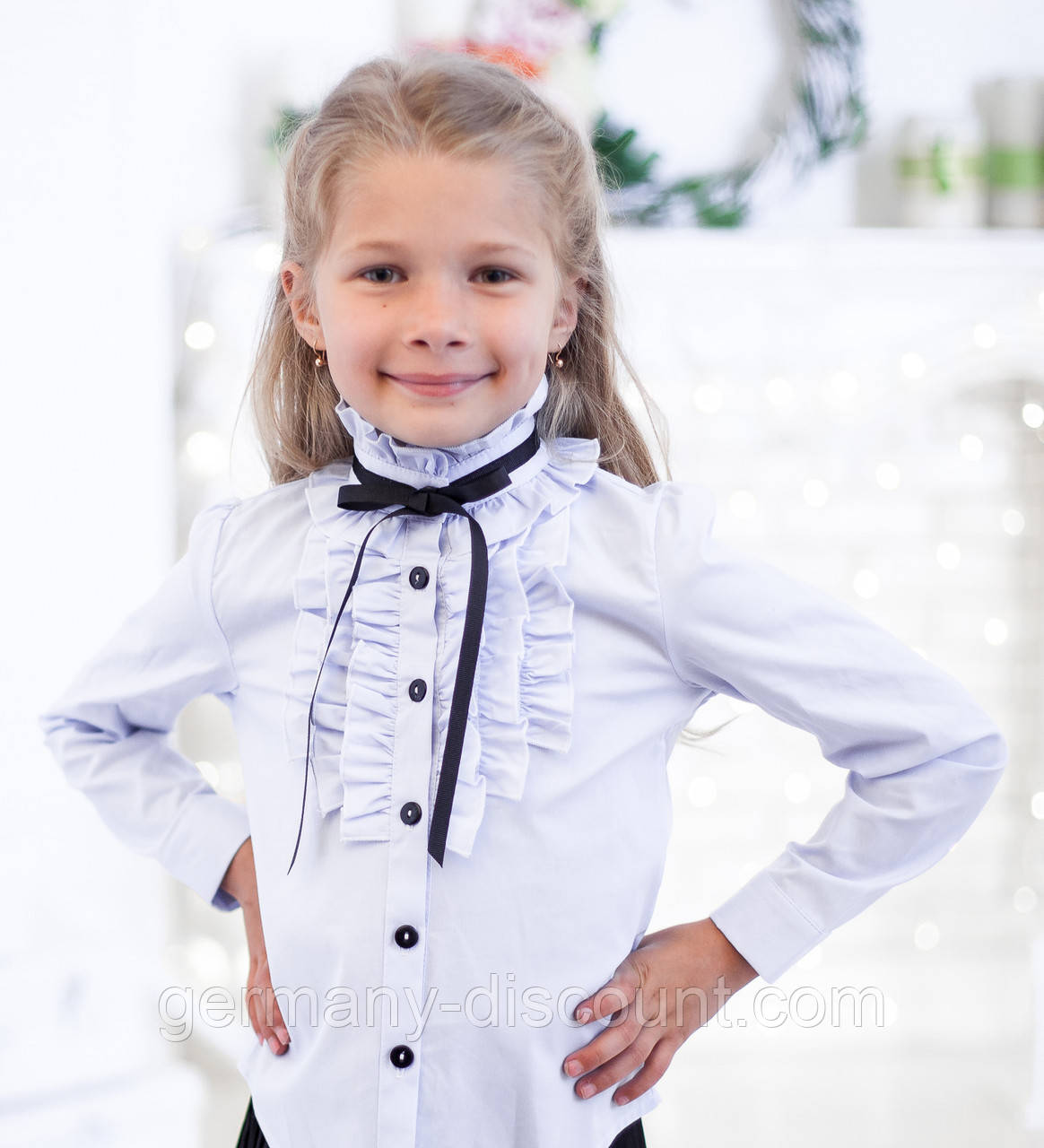 Блузка Світ блуз мод. 2071д у блакитному кольорі, фото 1