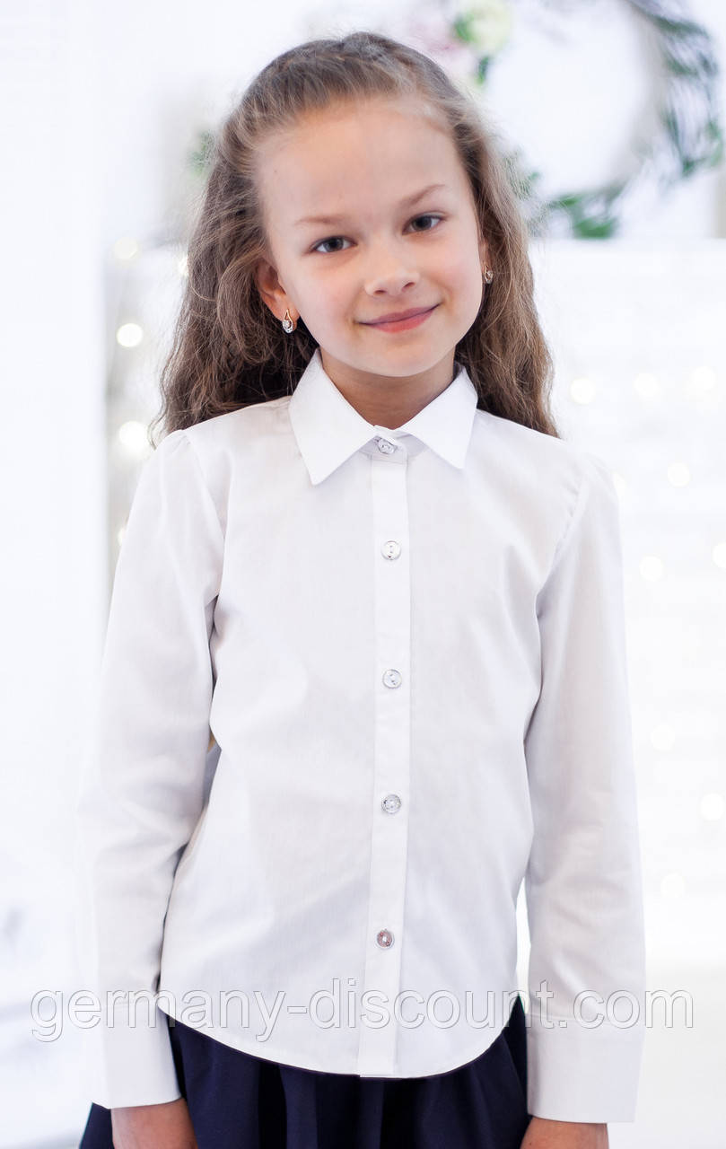 Шкільна блузка Світ блуз класична мод. 2004 біла, фото 1