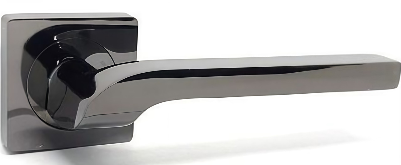 Дверна ручка KEDR HRoz-06.120-AL-black nickel, чорний нікель (Китай)