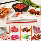 Вакууматор для продуктів Freshpack pro Вакуумний кухонний пакувальник їжі для м'яса, риби, овочів, фото 4