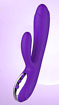 Вібратор-кролик з 10 режимами вібрації, пульсацій та ескалації та режимом нагрівання Joker Heating Vibrator Purple, фото 2