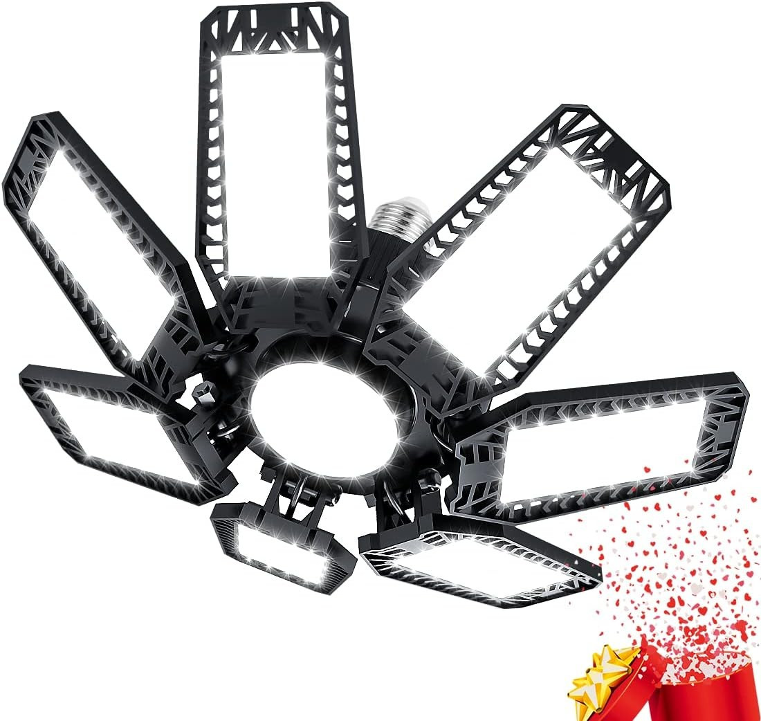 YIQIBRO 200W Світлодіодне гаражне освітлення 1 шт., 20000LM 6500K Деформований світлодіодний гаражний світильник, фото 1