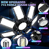 YIQIBRO 200W Світлодіодне гаражне освітлення 1 шт., 20000LM 6500K Деформований світлодіодний гаражний світильник, фото 2