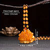 Намисто помаранчева троянда ручне різьблення кварц Богемний стиль 3.6 см 68 см AurumLux007, фото 5