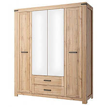 Шафа 4Д2Ш з ЛДСП/МДФ Мортіз Дуб вотан Мебель Сервіс